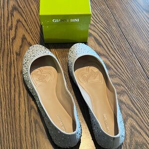 Gianni Bini Sparkling Silver Flats